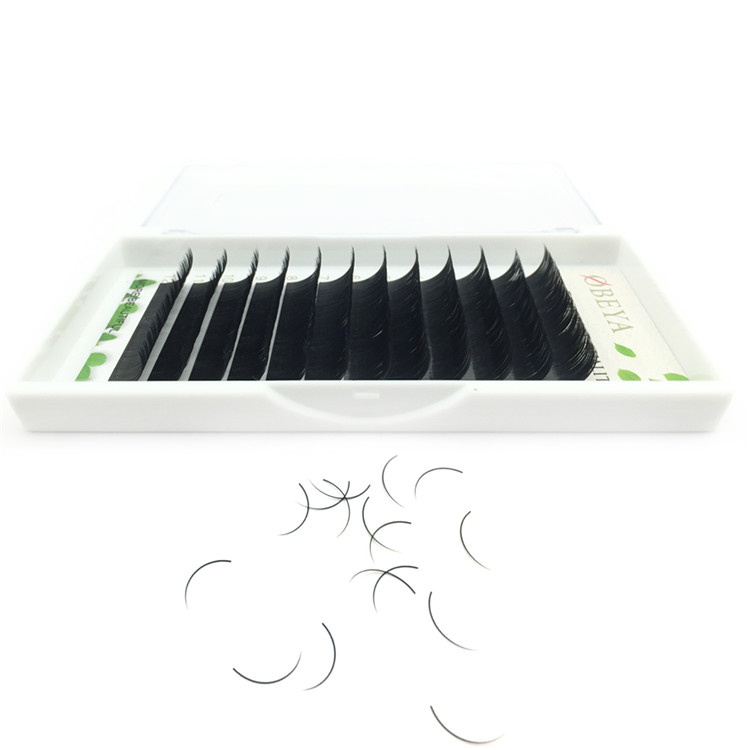 Split Tip Flat Eyelash Extensions Mixed Tray 8-15mm C D curls Thick Softer Individaual Eyelashes FM013 
